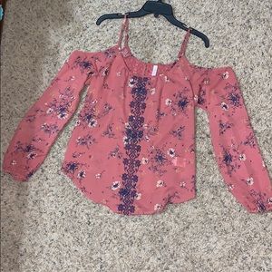 Open shoulder blouse